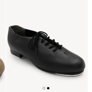 Black Capezio 443 Tic Tap Toe Tap Shoes In Size 7.5 Wide